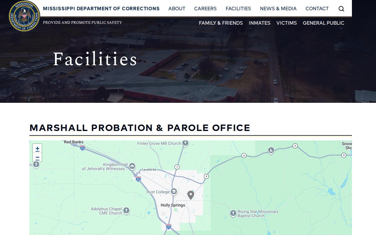 Marshall County probation and parole office contact for supervision records