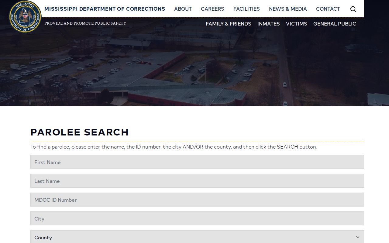 Marshall County parole search form for post-release supervision